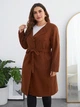 Пальто Shein sz2308077732177407 XL коричневе (100012228) - зображення 4