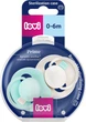 Пустушка силіконова динамічна Lovi Prime 0-6 місяців 2 шт Logoon/Mint Cream (34/451) - зображення 1