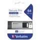 USB флеш накопитель Verbatim 64GB Secure Pro with 256 AES USB 3.2 - изображение 3