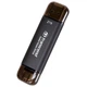 Портативний SSD Transcend 2TB USB 3.1 Gen 2 Type-A + Type-C ESD310 Чорний - зображення 2