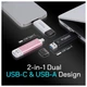 Портативний SSD Transcend 2TB USB 3.1 Gen 2 Type-A + Type-C ESD310 Чорний - зображення 11