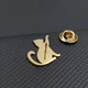 Значок из стали BROCHE брошь бижутерия Животные Кошка силуэт золотистый BRGV115380 - изображение 7
