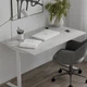 Стол письменный Space Ferrum-decor 750x1000x600 Белый металл ДСП Бетон 16 мм (SPACE028) - изображение 5