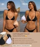 Треугольные чашки-вкладыши для купальника с 2D PUSH UP Груша Po Fanu белые 80 (60F-65E-70D-75С-80В-85А) BR-FF10W-80 - изображение 11