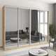 Шкаф-купе четырехдверный MebelStar Комбо AL 4 Зеркала 270x60x210 см Дуб тахо (MBS-12600) - изображение 1