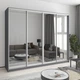 Шкаф-купе четырехдверный MebelStar Комбо AL 4 Зеркала 260x60x210 см Антрацит (MBS-12543) - изображение 1