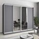 Шкаф-купе четырехдверный MebelStar Комбо AL 2ДСП/2 Зеркала 260x60x210 см Антрацит (MBS-12471) - изображение 1