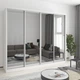 Шкаф-купе четырехдверный MebelStar Комбо AL 4 Зеркала 250x60x210 см Аляска белая (MBS-12558) - изображение 1