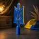 Наконечник Трезубец на флаг с мечом, верхушка для флага на флагшток Сине-желтый - изображение 2