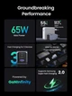 Зарядний пристрій UGREEN Nexode Pro 65W x755, GaN, Mini, Fast Charger, PD 3.0, QC 4.0+, 3-Port, USB-C, USB-A, мережевий, Gray - зображення 3