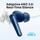 Бездротові навушники Anker Soundcore Liberty 5, Blue, ANC 3.0, Hi-Res, 48H, IP55, Dolby audio, Multipoint, LDAC, Bluetooth 5.4 - зображення 4