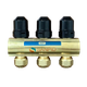 Коллектор для теплого пола с расходомером и евроконусами 1x3 (L 1.3) SanPid S9181 латунь - изображение 3
