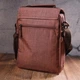 Вместительная мужская сумка из текстиля 21262 Vintage Коричневая - изображение 8