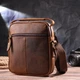 Вінтажна чоловіча сумка з натуральної шкіри 21293 Vintage Коричнева - зображення 8