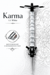 Шахта для кальяна Karma 1.1 White белая 73см из нержавеющей стали с деревянной накладкой под уплотнитель - изображение 1