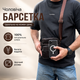 Деловая мужская сумка-барсетка через плечо, нагрудный мессенджер коричневый для повседневного использования кожаный - изображение 9