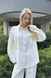 Льняная рубашка женская White 2XL - изображение 1