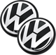 Комплект автомобильных колпаков (заглушек) на литые диски Volkswagen 1J0601171 56/51 мм 2 шт Black - изображение 1