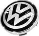 Комплект автомобильных колпаков (заглушек) на литые диски Volkswagen T60 60/60 мм 2 шт Black (RCS0035) - изображение 3