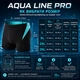 Мужские плавки-боксеры для бассейна и пляжа AQUA LINE PRO быстросохнущие спортивные, размер 3XL (черный) - изображение 3