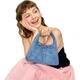 Сумка MUVA Song Yanfei тоут трикутна жіноча, джинсово-синя - зображення 3