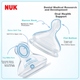 Детская бутылочка NUK Germany с широким горлышком, белая, размер M, с силиконовой соской, антиколиковая, 240 мл, стеклянная. - зображення 4