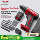 DELIXI ELECTRIC 21V Беспроводная литиевая аккумуляторная электрическая дрель, многофункциональная бытовая мини-отвертка, двухскоростная - зображення 4