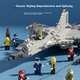 Конструктор QZCX «Истребитель J-15», развивающая игрушка для детей 6-14 лет, игрушка в стиле LEGO для мальчиков, подарок на день рождения. - изображение 6