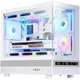 Игровой компьютерный корпус SAMA Xiaojinghong Display Version, белый MATX Seaside House, дисплей состояния оборудования/панорамный обзор 270°/поддержка водяного охлаждения 360 мм/9 мест для вентиляторов/Type-C - изображение 1