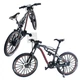 Коллекционная мини-модель велосипеда металлический Фингербайк MTB игрушечный велосипед 1:8 Размер 18 см Графитовый - изображение 3