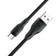 Дата кабель USB-C to USB-A кабель для заряджання телефона, для передавання даних у тканинному нейлоновому обплетенні 1.2м 3A AceFast - зображення 3
