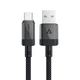 Дата кабель USB-C to USB-A кабель для зарядки телефона, для передачи данных с автосмоткой магнитный в тканевой нейлоновой оплётке 1.2м 3A AceFast Fast Charging Data Cable - изображение 2