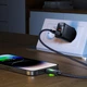 Дата кабель USB-C to USB-A кабель для заряджання телефона, для передавання даних у тканинному нейлоновому обплетенні з градієнтною підсвіткою 1.2m 60W 3A AceFast Black - зображення 7