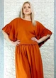 Блуза батистова прямого крою з воланами теракотова New Collection S-L 11-110 - изображение 2