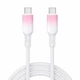 Кабель XON SmartCable Type-C - Type-C PD 65W 2м MaxCharge (SC802C6W2W 4838) Розовый/Белый - изображение 1