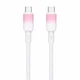Кабель XON SmartCable Type-C - Type-C PD 65W 2м MaxCharge (SC802C6W2W 4838) Розовый/Белый - изображение 2