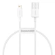Кабель Baseus Superior USB-A to Lightning 0.25m White (CALYS-02) - зображення 1