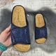 Тапочки женские Inblu синие на липучке с пробковой стелькой 40р (25,5 см) 8527 - изображение 5