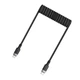 Кабель Acefast C14-03 USB-C - USB-C пружинный 480Mb/s 3A 1.2m Black (6974316283706) - изображение 2