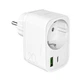 Зарядний пристрій Puro 20W Power Delivery з вилкою і розеткою Schuko 1x USB-C + 1x USB-A White (8018417500275) - зображення 1