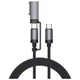Kabel USB-C 4smarts Explorer ComboCord 100 W 2 m z adapterem MagSafe Black (4252011910236) - obraz 4