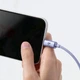 Кабель Baseus Crystal Shine USB-A to Lightning 2m Purple (CAJY000105) - зображення 7