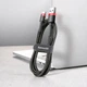 Кабель Baseus Cafule USB-A to USB-C 3m Black/Red (CATKLF-U91) - зображення 5