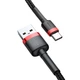 Кабель Baseus Cafule USB-A to USB-C 3m Black/Red (CATKLF-U91) - зображення 7