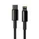 Кабель Baseus Tungsten Gold PD USB-C to Lightning 1m Black (CATLWJ-01) - изображение 2
