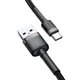 Кабель Baseus Cafule USB-A to USB-C 3m Black/Grey (CATKLF-UG1) - зображення 7
