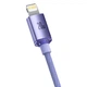 Кабель Baseus Crystal Shine USB-C to Lightning 1.2m Purple (CAJY000205) - зображення 3