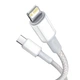 Кабель Baseus High Density Braided USB-C to Lightning 1m White (CATLGD-02) - изображение 3