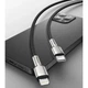 Кабель Baseus Cafule Metal USB-C to Lightning 1m Black (CATLJK-A01) - зображення 12