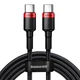 Кабель Baseus Cafule USB-C to USB-C 2m Black (CATKLF-AL91) - зображення 1